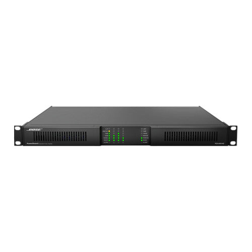 Bose PowerShareX PSX4804D rear panel showing Dante network ports and terminal blocks