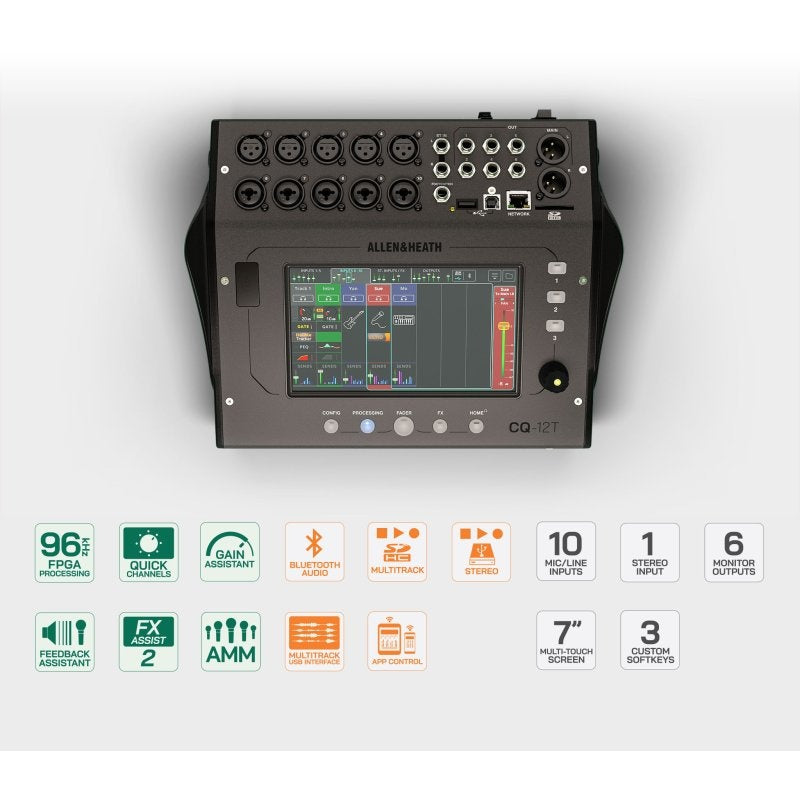 Allen & Heath CQ-12T 96kHz compact digital mixer, view 2