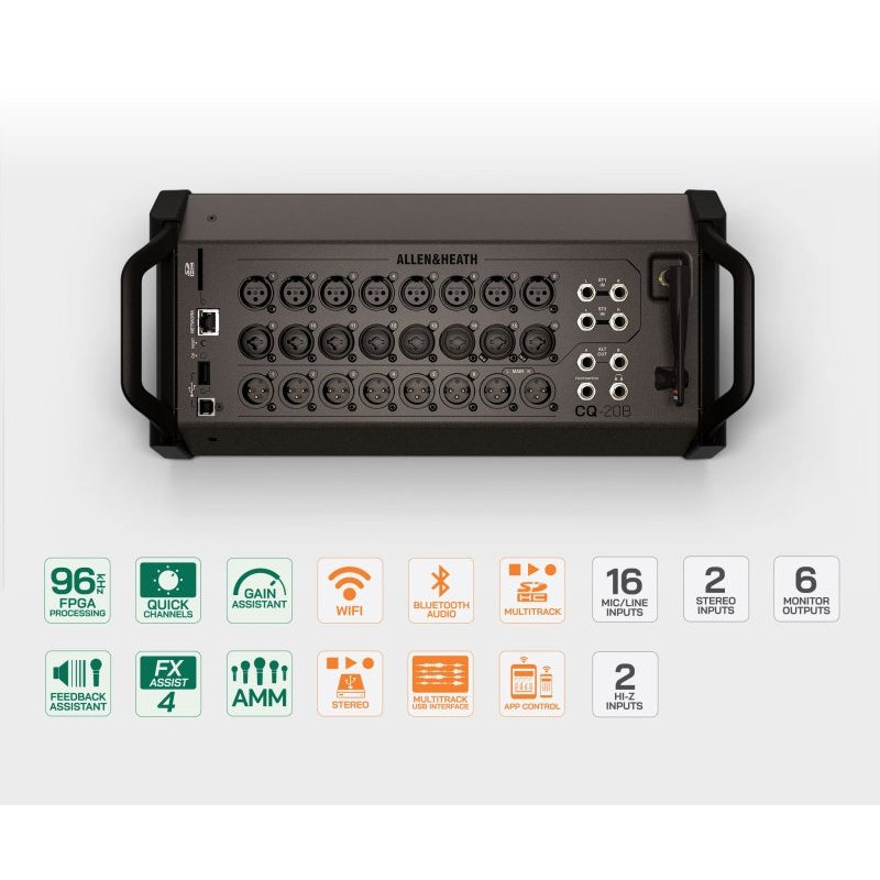 Allen & Heath CQ-20B 96kHz compact digital mixer, view 2