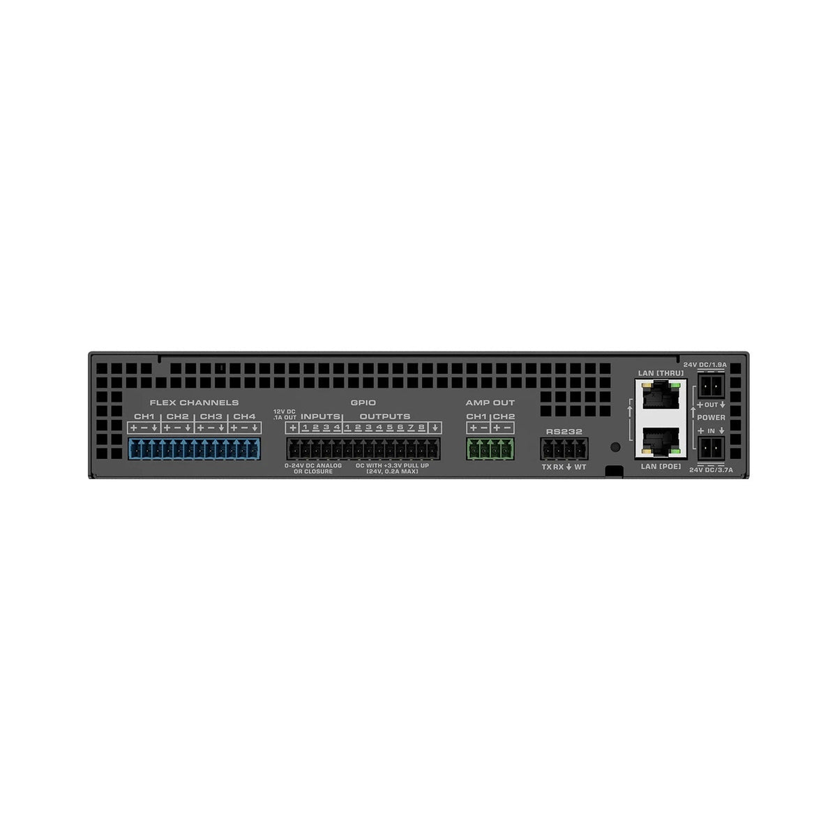 Q-SYS QIO-FLEX4A: Modular Network I/O Expander for Q-SYS, view 4