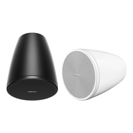 Bose DM3P DesignMax pendant loudspeaker in white, front view of coaxial driver