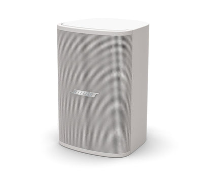 Bose DM3SE white loudspeaker installed on a wall in a commercial space