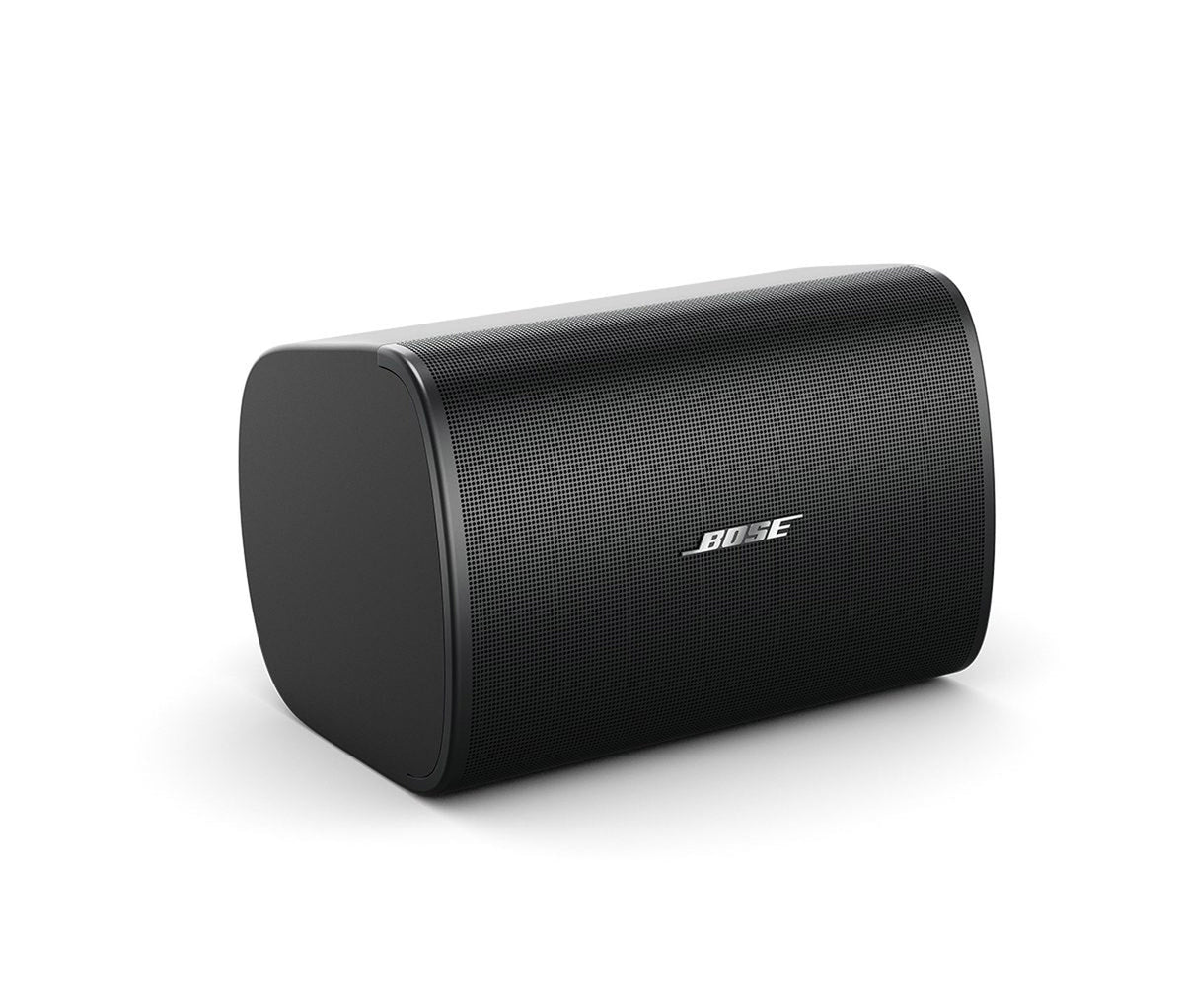 Bose DM5SE black loudspeaker rear view showing QuickHold bracket