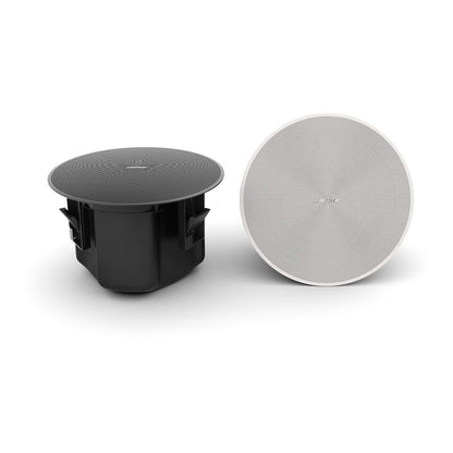 Bose DesignMax DM6C black in-ceiling loudspeaker with grille, front view