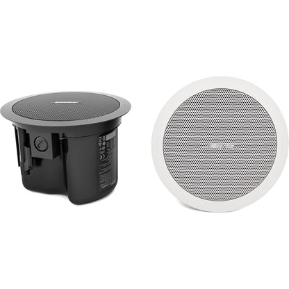 Bose FreeSpace FS2C black in-ceiling loudspeaker with steel backcan installed in ceiling tile