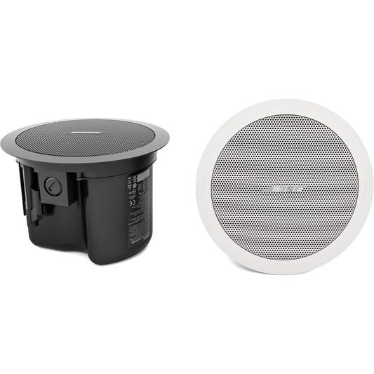 Bose FreeSpace FS2C black in-ceiling loudspeaker with steel backcan installed in ceiling tile