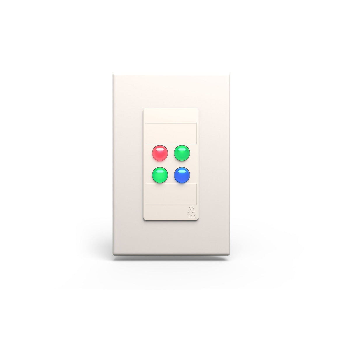 Allen & Heath AH-IP-4 four button wall plate remote controller in white