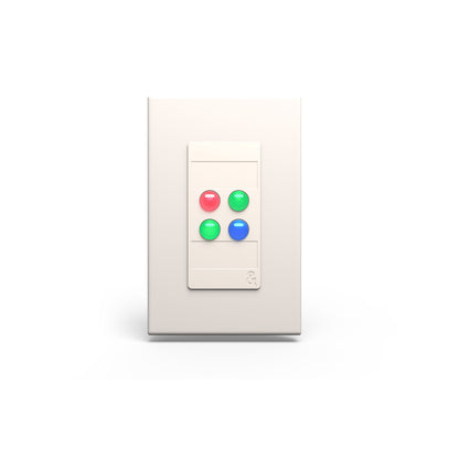 Allen & Heath AH-IP-4 four button wall plate remote controller in white