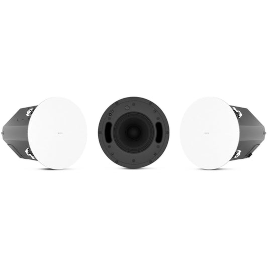 Q-SYS AD-C8T-ZB: AcousticDesign 8 inch Two-Way Ceiling Speaker, Zero Bezel, White