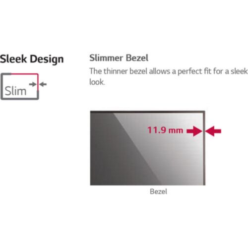 LG Slim Design Full HD 32" Display, Contrast Ratio 1100:1, Brightness 500 cd/m2, 32SE3KD