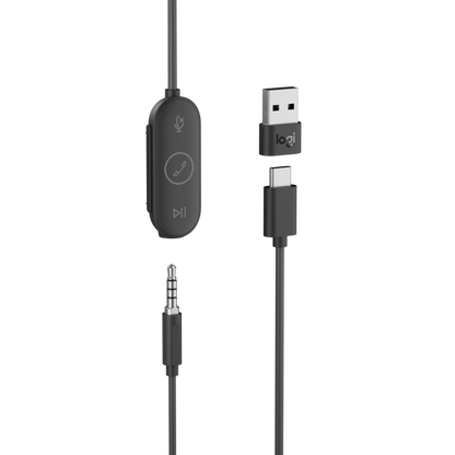 Logitech Zone Wired Earbuds: USB-C In-Ear Headset Certified for Microsoft Teams