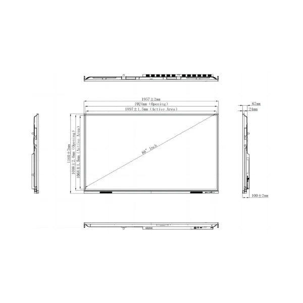 OneScreen TL7-86 TL7 86 inch 4K Interactive Flat Panel For Education & Corporate, Premium Large-Format Touchscreen Display additional product photo 8