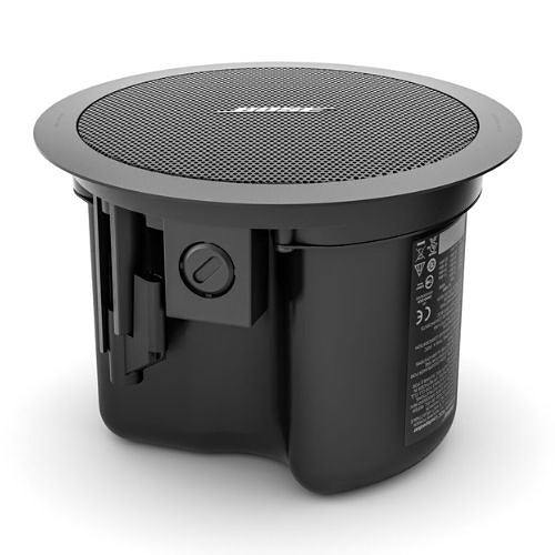 Bose FreeSpace FS2C black in-ceiling loudspeaker pair, in-ceiling enclosure angled view