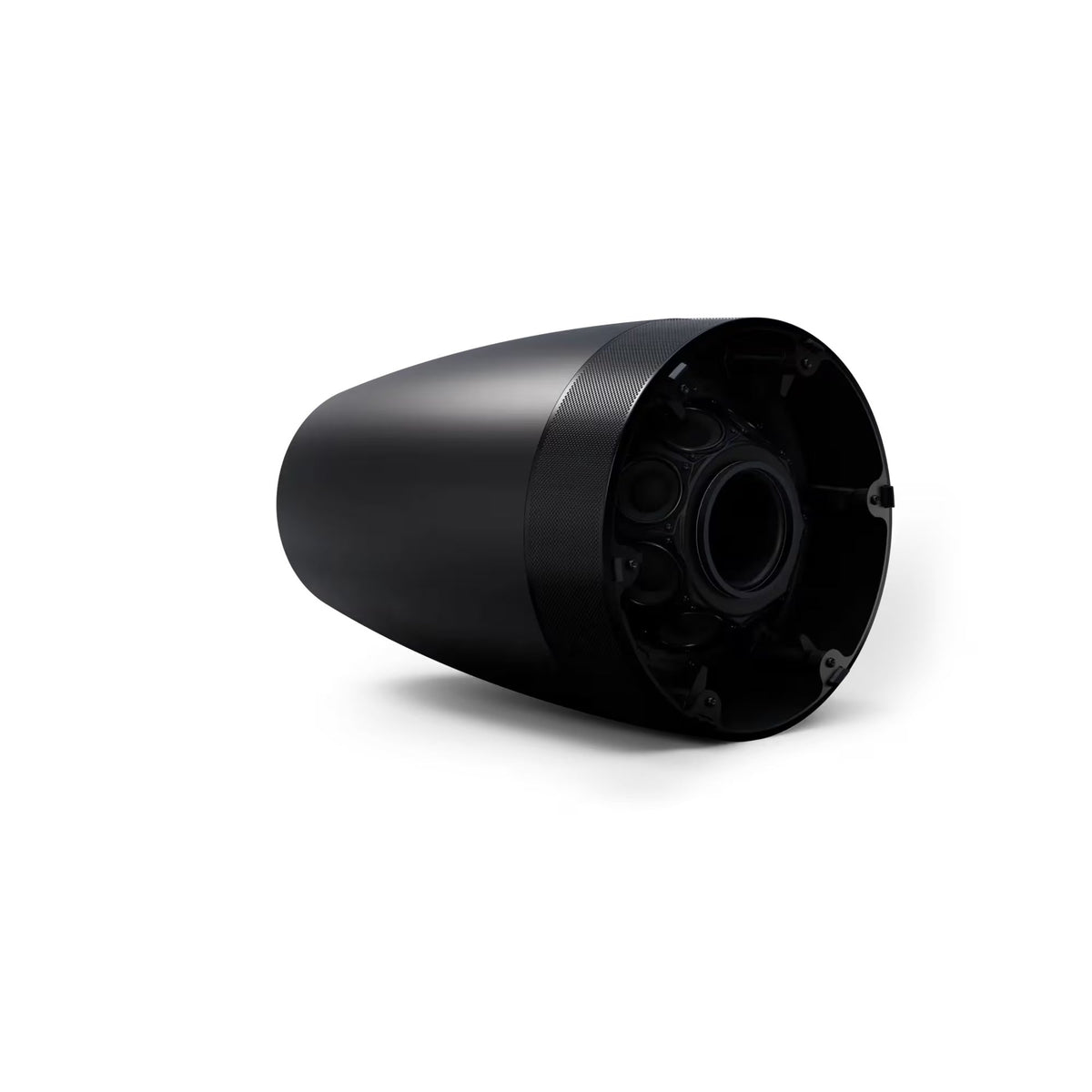 Bose DesignMax Luna DML88P black, underside view of integrated 8 inch woofer