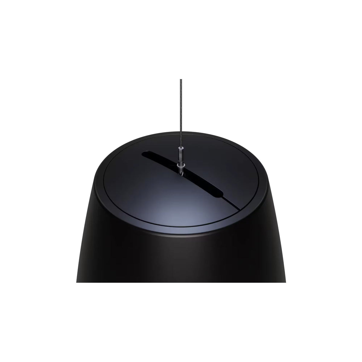 Bose DesignMax Luna DML88P black, installed in an open ceiling retail space