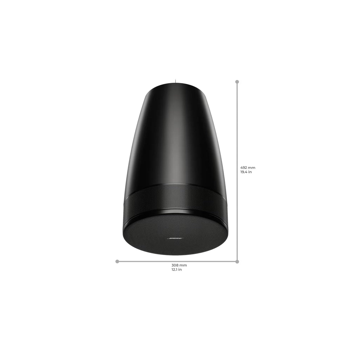 Bose DesignMax Luna DML88P black, close up of Ring Array driver configuration