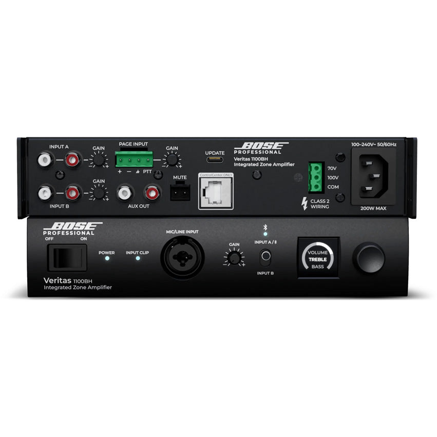 Bose Veritas 1100BH amplifier installed in an AV equipment rack
