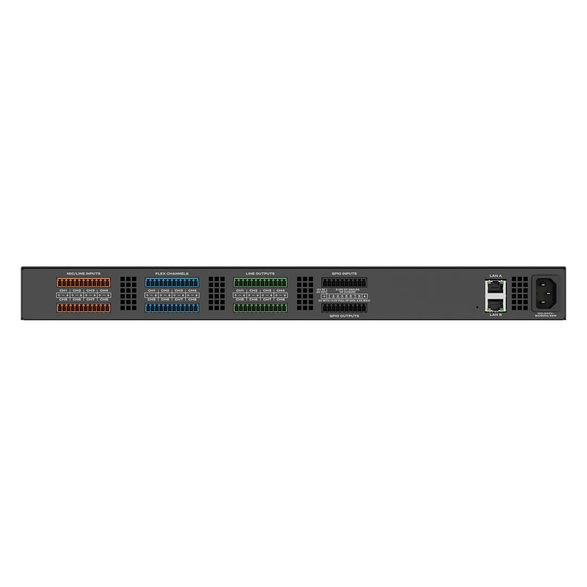 Q-SYS QIO-24f: High-density Audio Expander