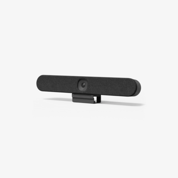 Logitech Rally Bar Huddle mounted on wall in meeting room