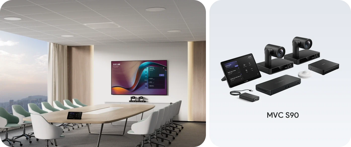 Yealink MVC S90 Pro-AV system with dual UVC86 cameras and AVHub