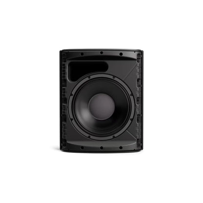 Bose DesignMax DM12SE black speaker close up of perforated aluminum grille