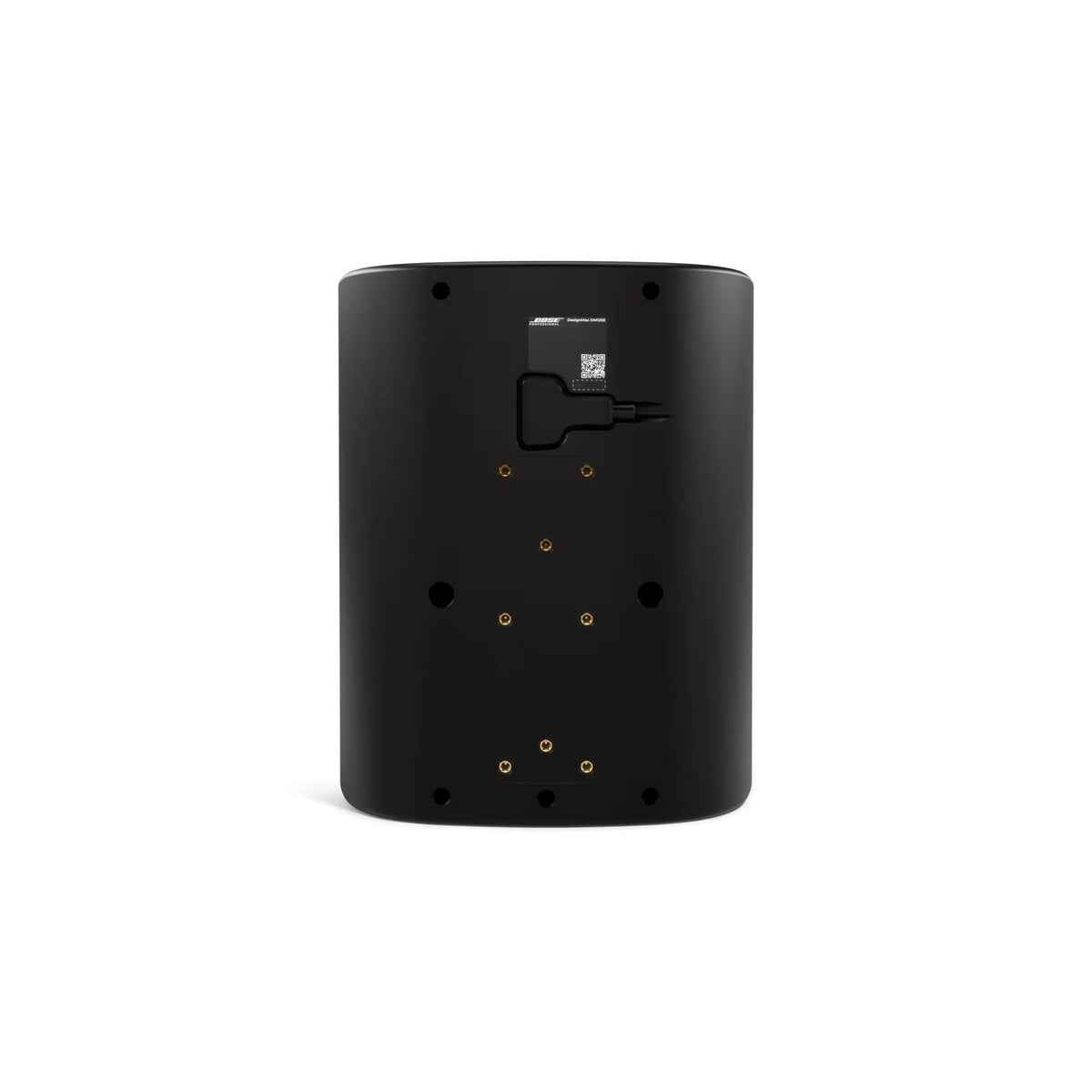 Bose DesignMax DM12SE black speaker installed outdoors on a wall mount
