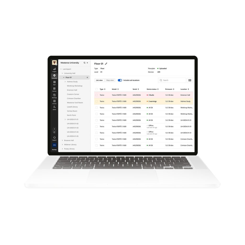 Biamp Workplace Monitoring and Management Plus Red Tier 1 Year Red Tier, view 3