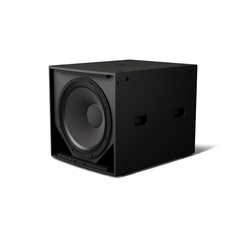 Bose ShowTime STS118E black subwoofer close up of stainless steel grille