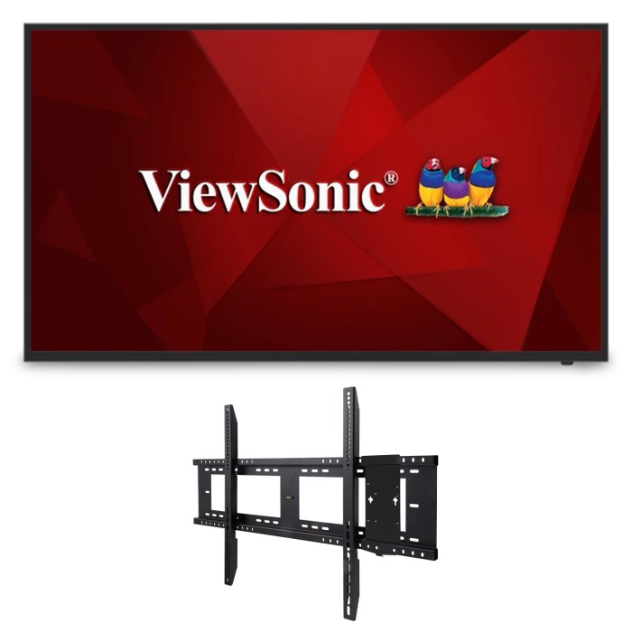 ViewSonic CDE5512-E1 55 inch commercial signage display bundled with Wi-Fi adapter and wall mount