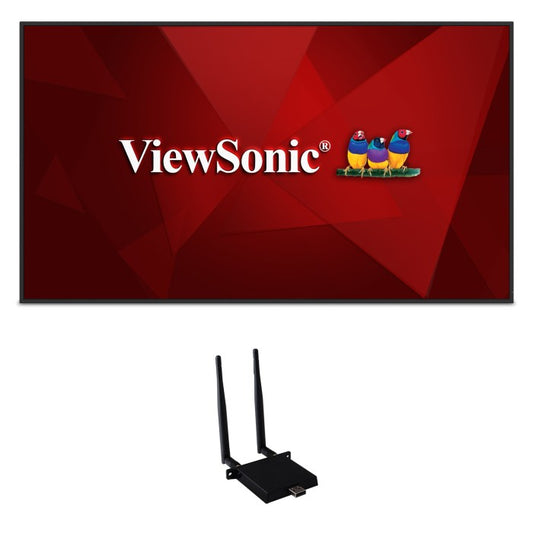 ViewSonic CDE5530-W1 55 inch commercial signage display with bundled Wi-Fi adapter