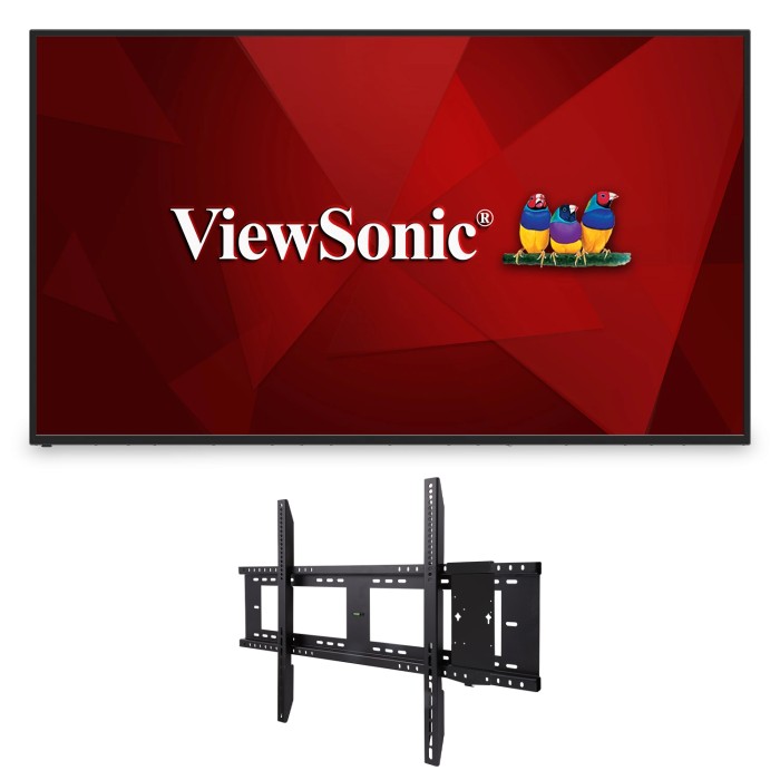 ViewSonic CDE6512-E1 65 inch commercial signage display bundled with Wi-Fi adapter and wall mount