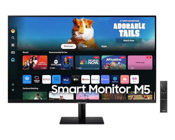 Samsung M5 27" Flat M50D FHD For Streaming TV & Gaming Smart Monitor Black