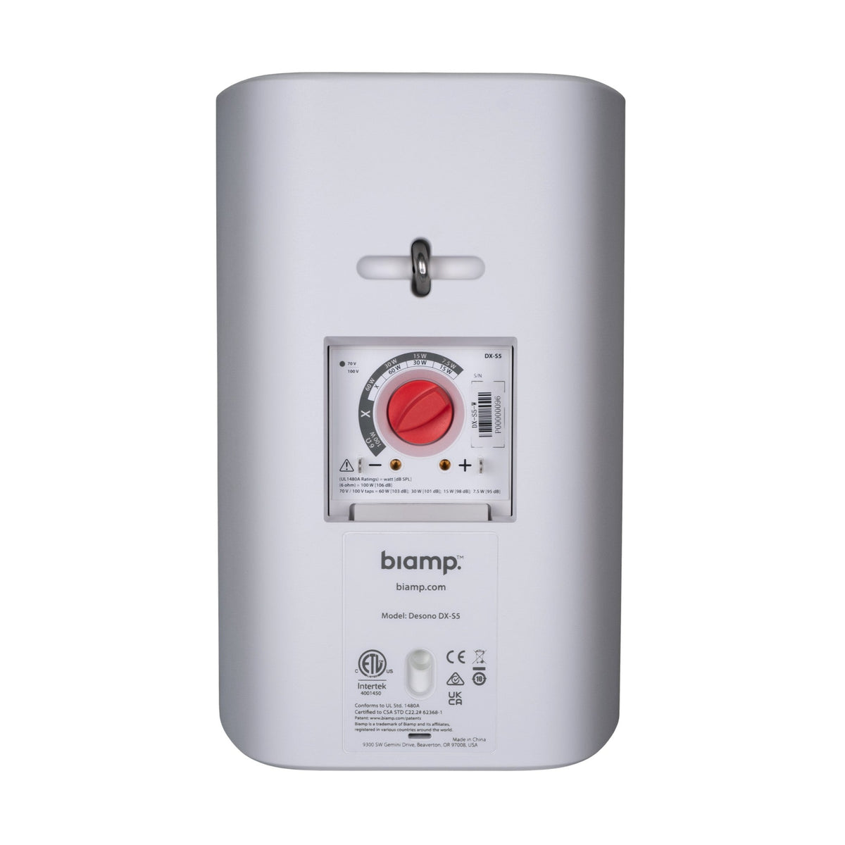 Biamp Desono DX-S5-W Surface Mount Speaker, view 3