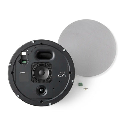 Shure MXP-5 with grille removed showing 4 inch driver and 1 inch tweeter