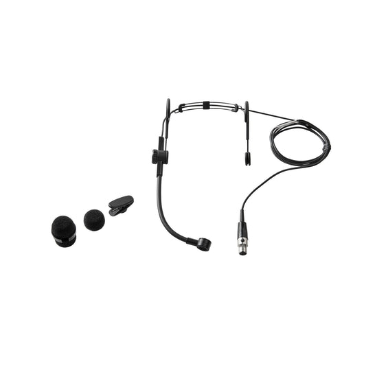 Shure SM39-TQG headset microphone with windscreens, clip and TA4F connector