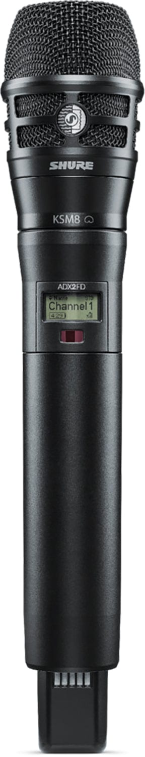 Shure ADX2FD/K8N-G57 Axient Digital Frequency Diversity handheld transmitter with KSM8 Dualdyne capsule, nickel