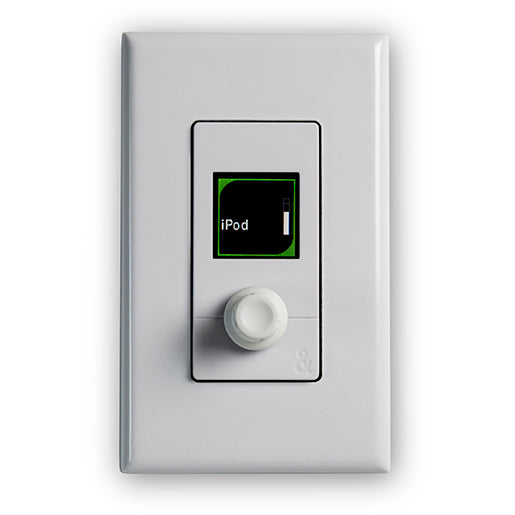 Allen & Heath AH-IP-1W one rotary wallplate controller in white, view 2