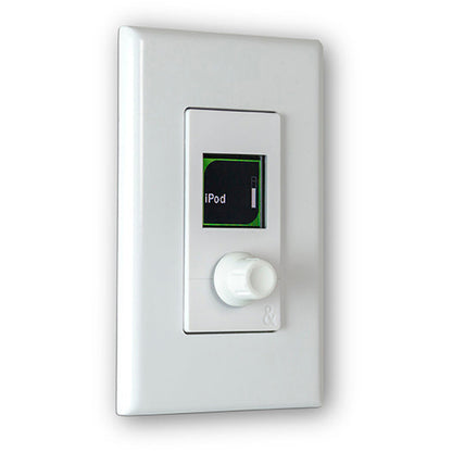 Allen & Heath AH-IP-1W one rotary wallplate controller in white, view 3