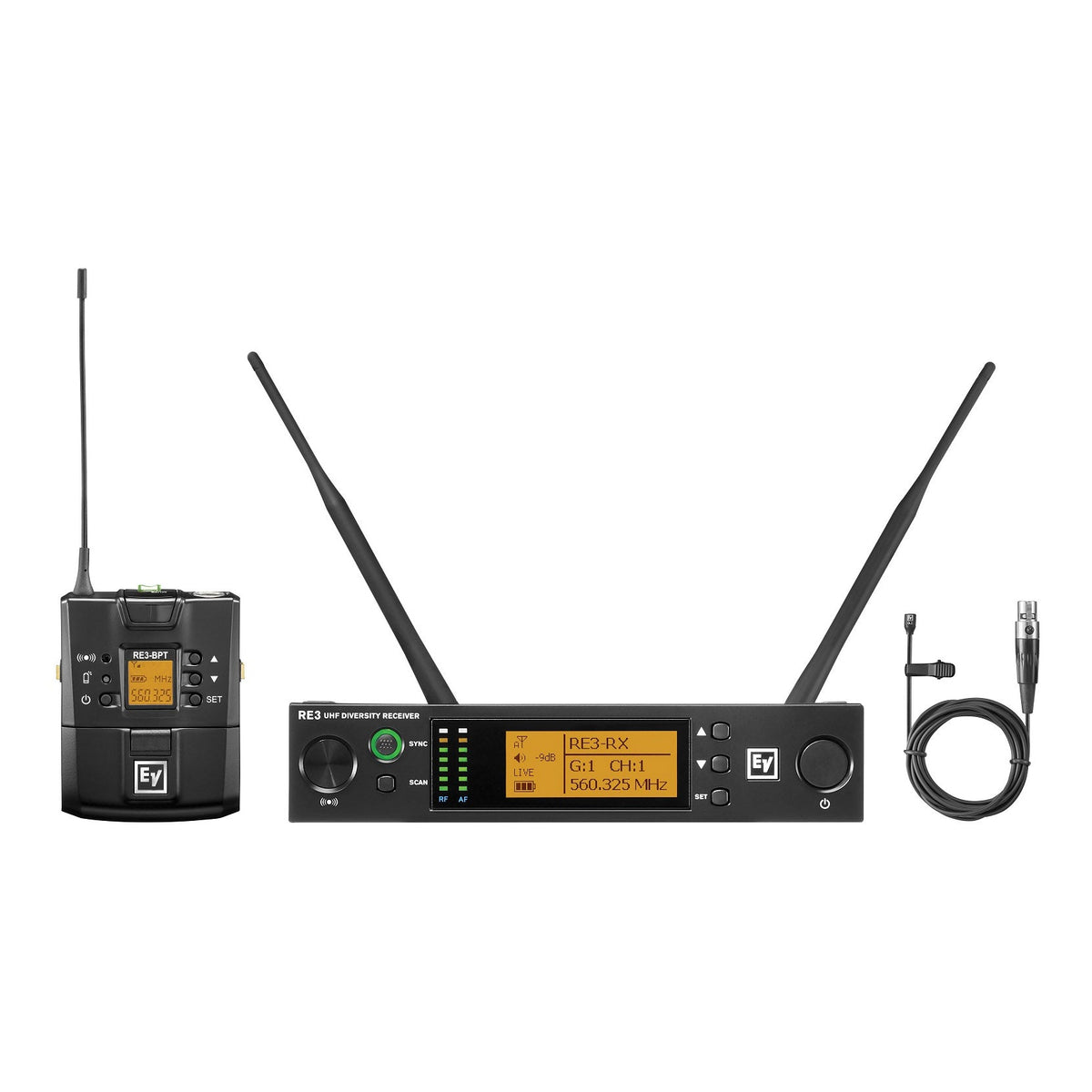 Electro-Voice RE3-BPOL: UHF Wireless Lavalier Microphone System, 5L (488 to 524 MHz)