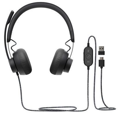 Logitech Zone Wired Headset for Microsoft Teams: Noise Cancelling Wired Headset