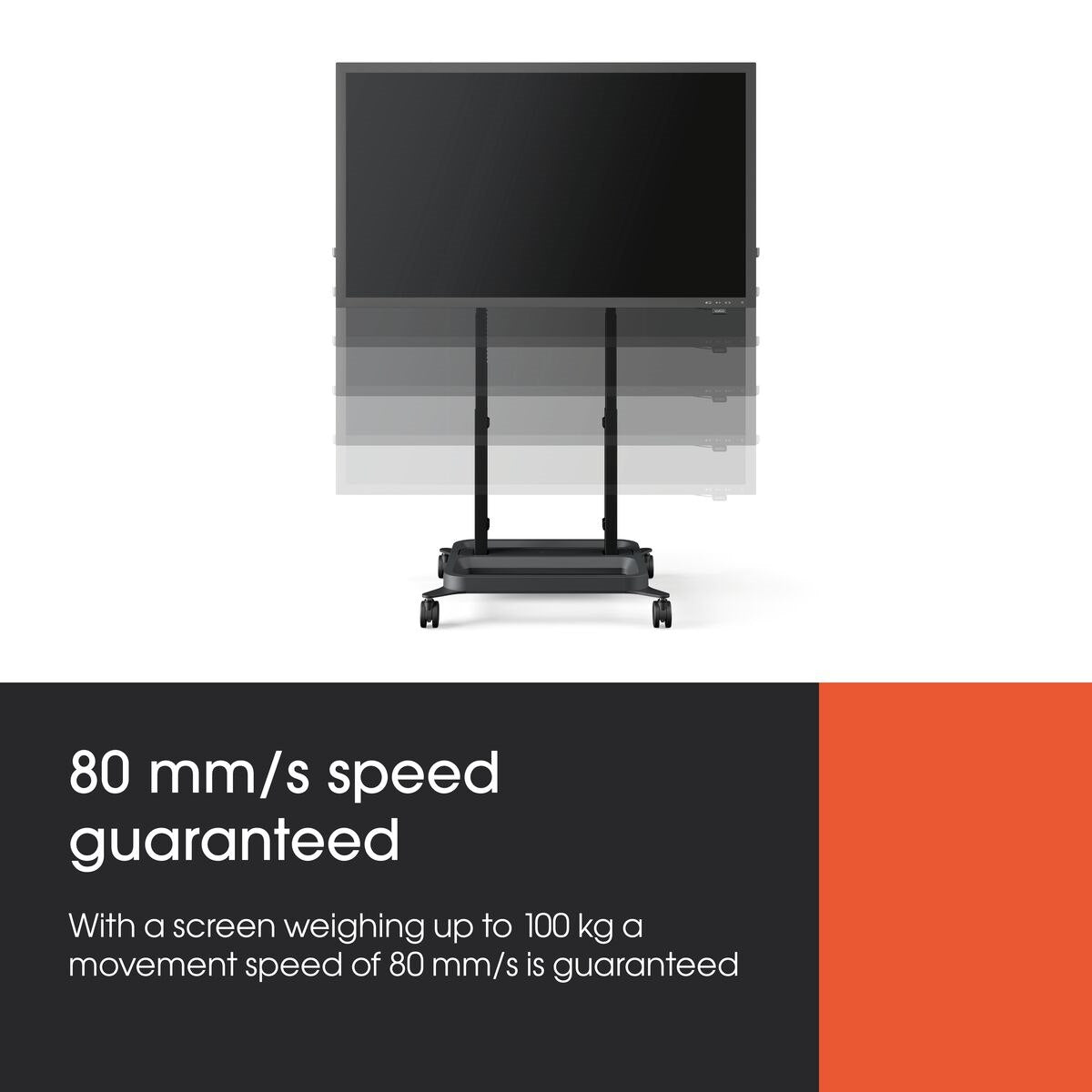 Optoma RISE 5200: Motorised Trolley with anti-collision display lift, 100 kg load, view 5