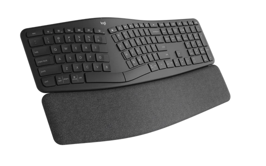 Logitech Ergo K860 split ergonomic keyboard top view