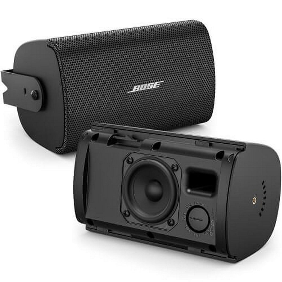 Bose FreeSpace FS2SE black surface mount loudspeaker pair, pair front and rear