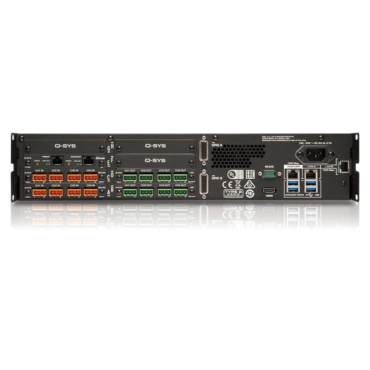 Q-SYS CORE 510i Kit: Integrated AV Control Processor 2RU, view 3