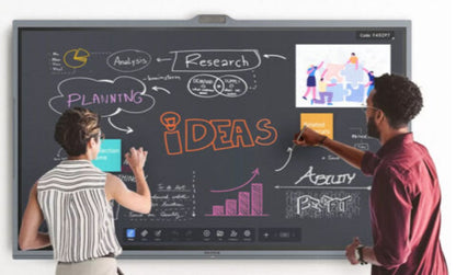 MAXHUB C7530 interactive display touch pen and camera detail