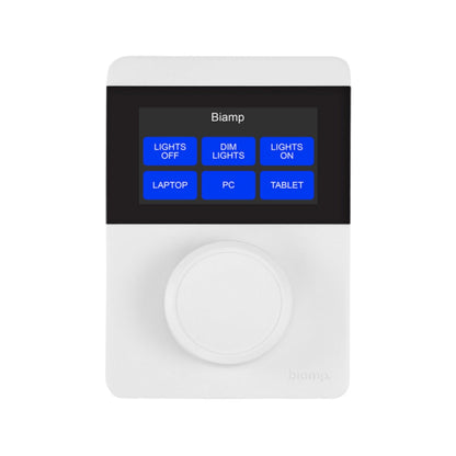 Biamp Apprimo TEC-X 1000 White Networked Control Pad with LCD for Tesira, White