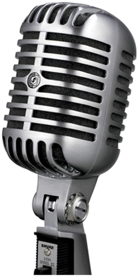 Shure 55SH Series II Unidyne cardioid dynamic vocal microphone with satin chrome die-cast casing
