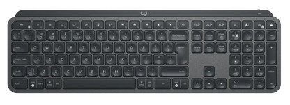 Logitech MX Keys keyboard backlit close up