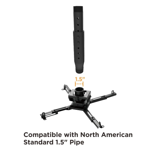 VSYS VPM-20H heavy duty universal projector ceiling mount front view