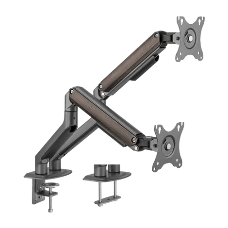 VSYS VMAE-C024WS 17"-32" 9kg Per-Arm Capacity Premium Dual-Screen Spring-Assisted Commercial Monitor Arm